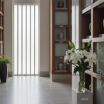 Interior of a modern columbarium in Singapore, showing niches for cremation ashes
