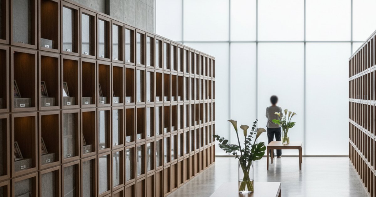 Modern columbarium interior in Singapore, representing lasting memorialization and funeral services SG