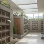 Modern columbarium niches, symbolizing lasting remembrance and planned funeral services in Singapore