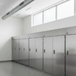 Interior of a modern, sterile cold storage facility for funeral services in Singapore, highlighting logistical precision.