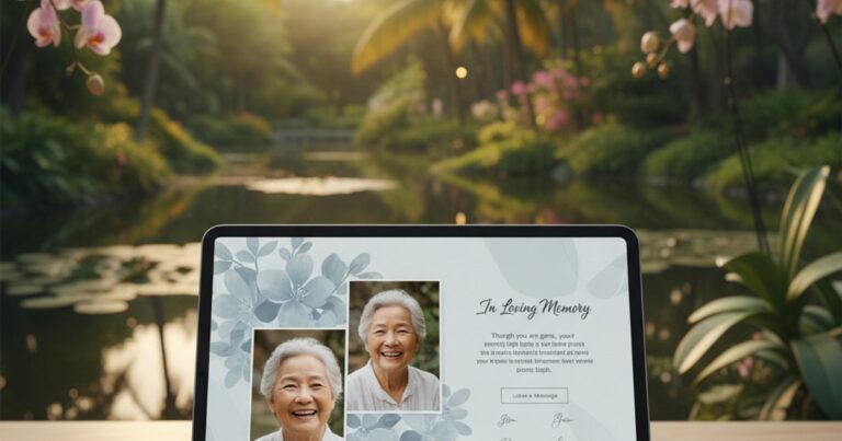 Online memorial page for funeral services in Singapore