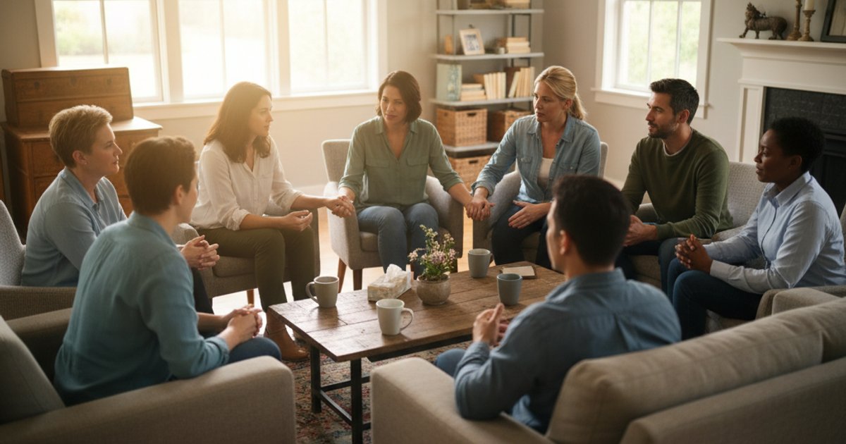 Grief support group meeting after funeral services in Singapore