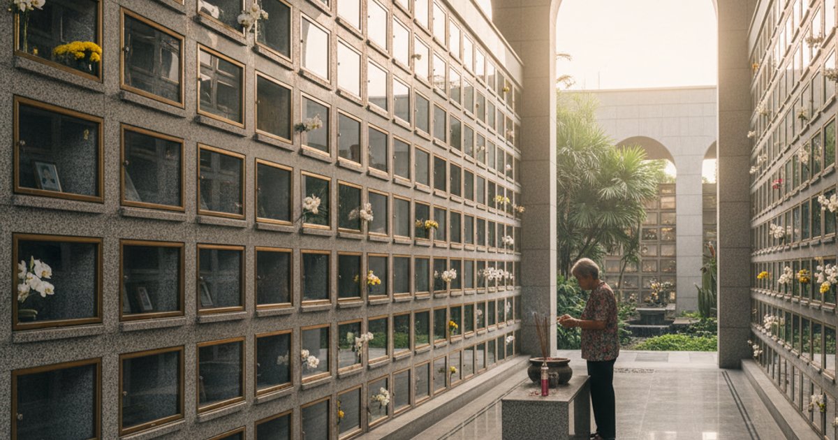Columbarium niches in Singapore for cremation ashes