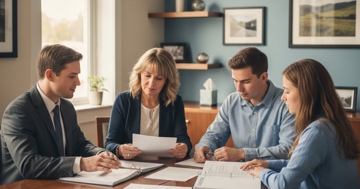 Family discussing cremation services and costs with a funeral director in Singapore, emphasizing transparent pricing and value.