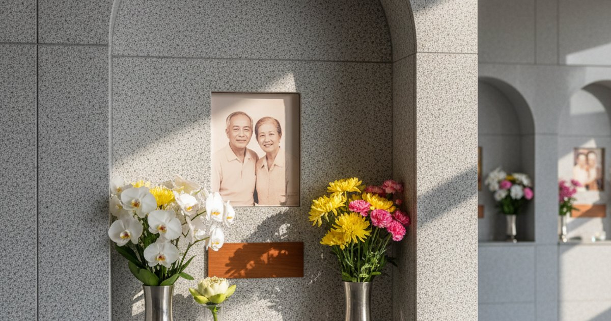 Columbarium niche in Singapore, symbolizing a lasting legacy through cremation services