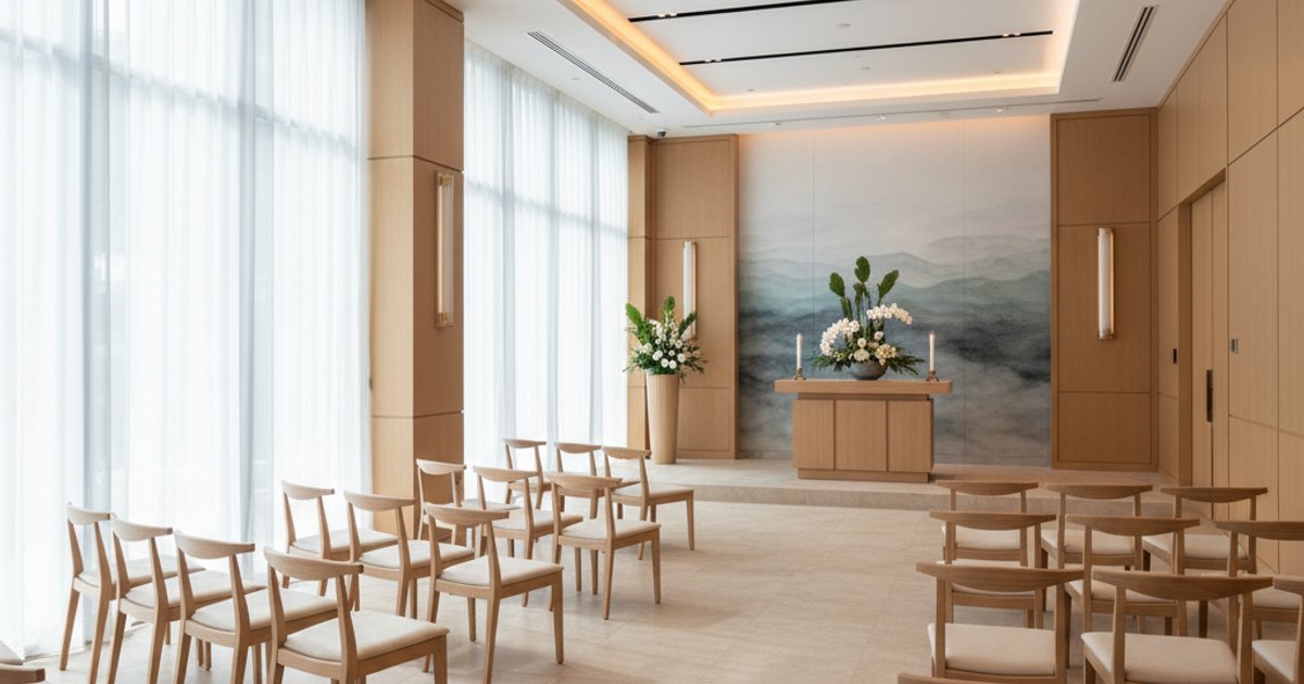 Modern funeral parlor interior in Singapore, reflecting evolving funeral services in SG
