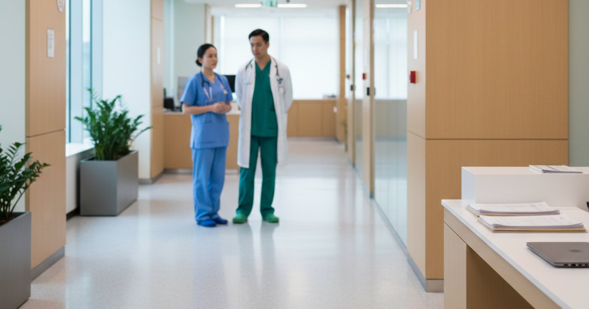 Healthcare professionals in a Singapore hospital, highlighting staffing challenges affecting cremation services Singapore