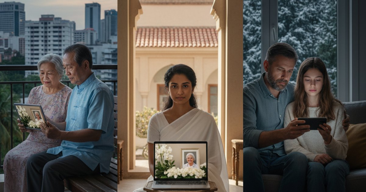 Families connecting through virtual funeral services for cremation in Singapore