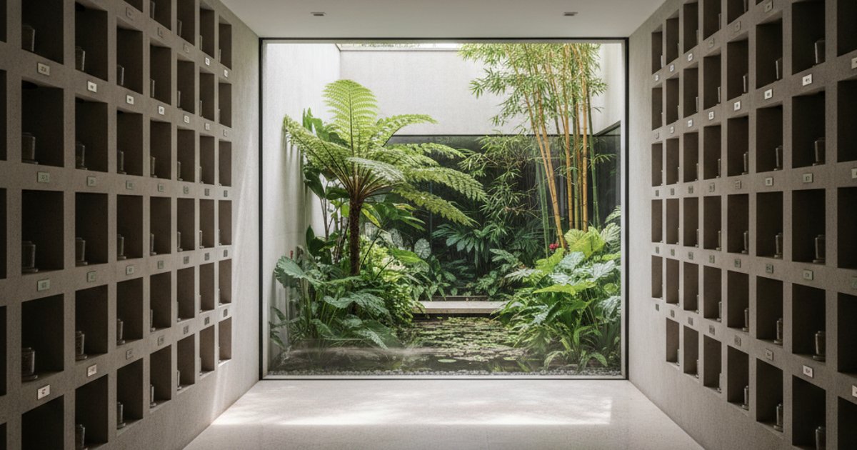 Serene columbarium in Singapore offering peaceful memorialization for cremation ashes